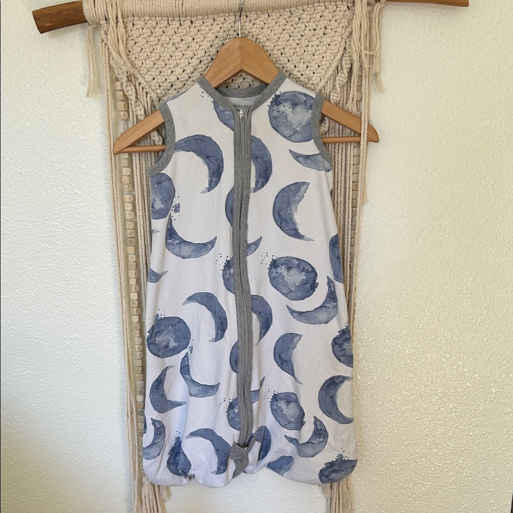 Burt’s bees moon watercolor print sleep sack
